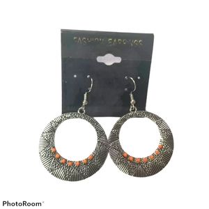 Adobe Dusk Orange hoop Earring